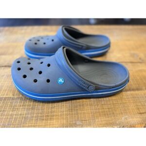 Crocs Mens Adult Crocband Clog, Charcoal/Ocean Size 13 Outdoor Walking